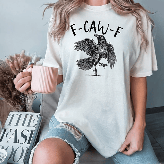 🔥LAST DAY 50% OFF ✨Humorous Crow Graphic T-Shirt – Say It With a Caw!